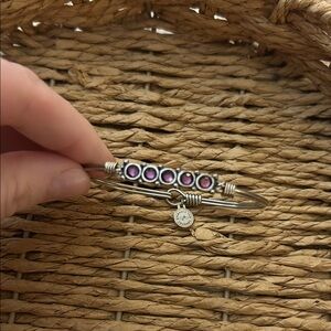 Luca + Danni January Starlight Birthstone Bangle Bracelet featuring Swarovski